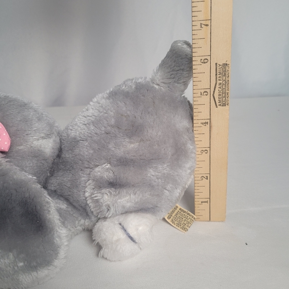 Vintage Applause Playful Puppy W/ Pink Bows Plush Stuffed Animal Toy 9" - Picture 11 of 11